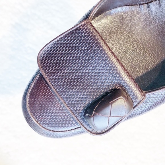 Salvatore Ferragamo Brown Pebble Leather Heels sz9 - Picture 4 of 11